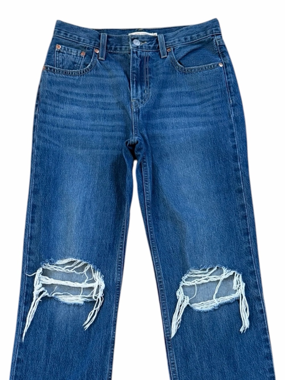Levi's Women's Distressed Low Pro Straight Jeans Size 26 - Picture 3 of 15